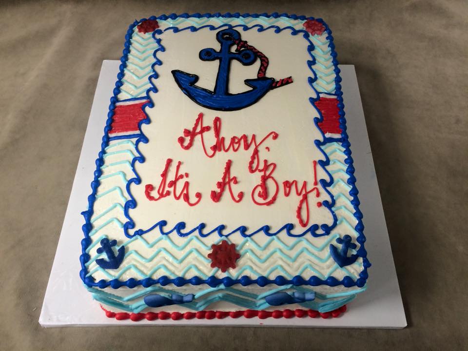 sailor baby shower cake
